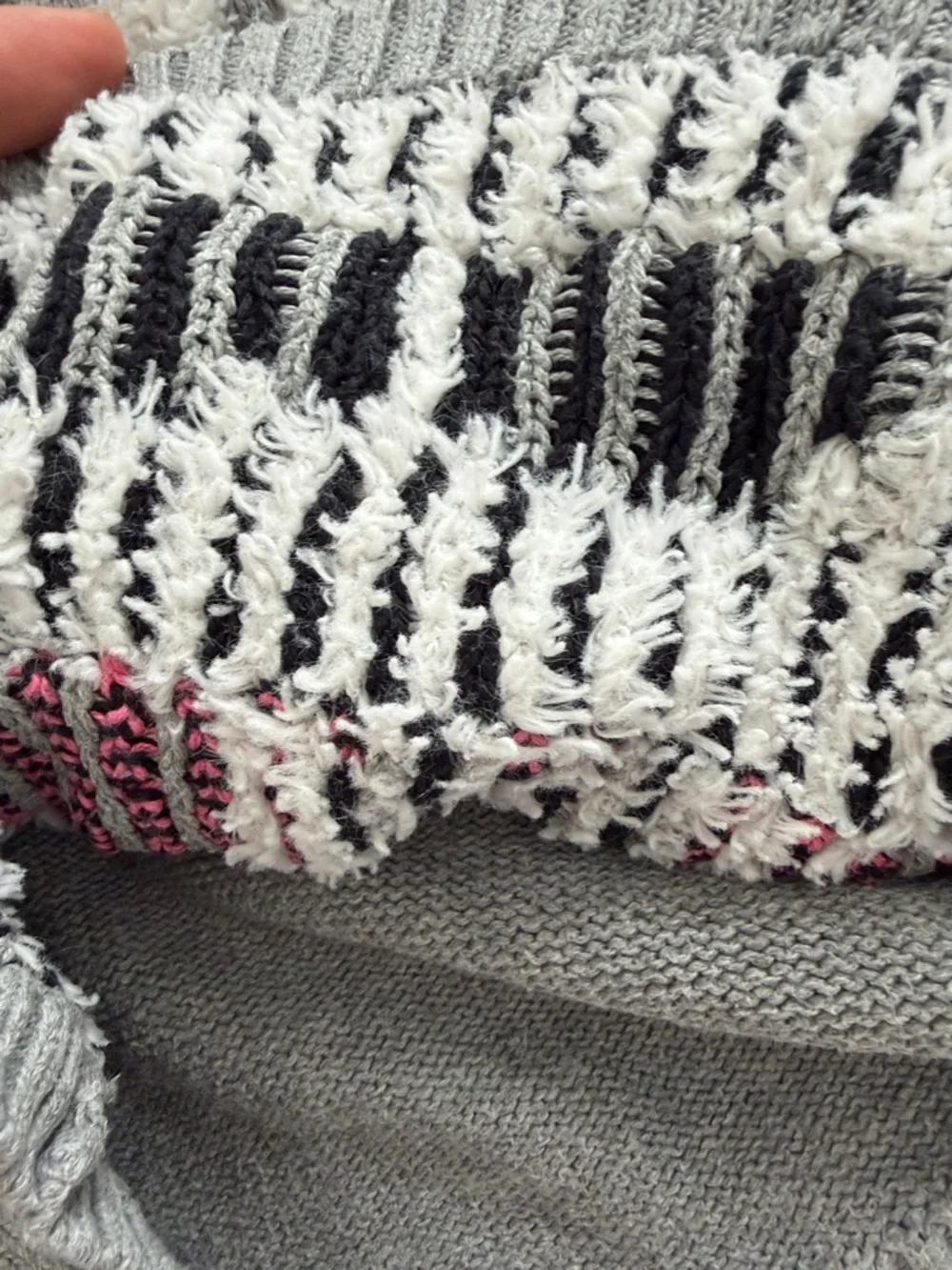 Tucker + Tate Gray Sweater with White Sheep and Pink Accent 12-18 months
